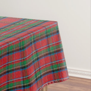 Nappe motif carreaux de Noël rouge, bleu, vert