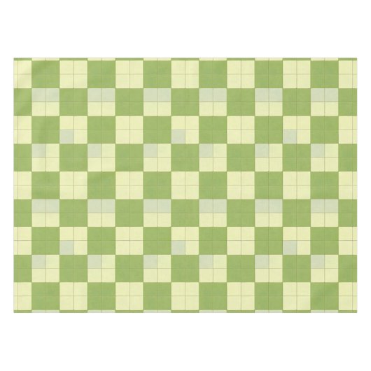 Nappe Motif Carrelage vert et crème À damiers (Devant (Horizontal))