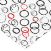 Nappe Motif Cercle Abstrait noir et rouge (Angle)