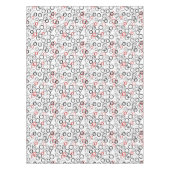 Nappe Motif Cercle Abstrait noir et rouge (Devant)