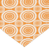 Nappe Motif Cercles géométriques orange et blanc (Angle)