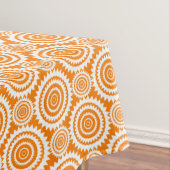 Nappe Motif Cercles géométriques orange et blanc (In Situ)