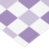 Nappe Motif Checkered blanc de ton pourpre de monogramme (Angle)