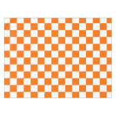 Nappe Motif chèque À damiers blanc orange (Devant (Horizontal))