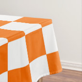 Nappe Motif chèque À damiers blanc orange (In Situ)