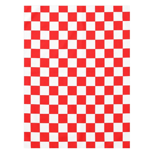 Nappe Motif chèque À damiers blanc rouge (Devant)