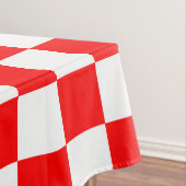 Nappe Motif chèque À damiers blanc rouge (In Situ)
