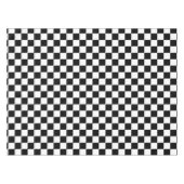 Nappe Motif chèque À damiers noir blanc (Devant (Horizontal))