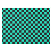 Nappe Motif chèque À damiers noir vert (Devant (Horizontal))