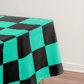 Nappe Motif chèque À damiers noir vert (In Situ)