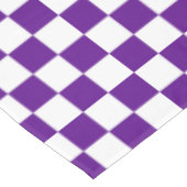 Nappe motif chèque blanc violet cool (Angle)