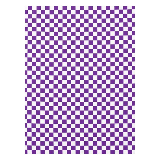 Nappe motif chèque blanc violet cool (Devant)