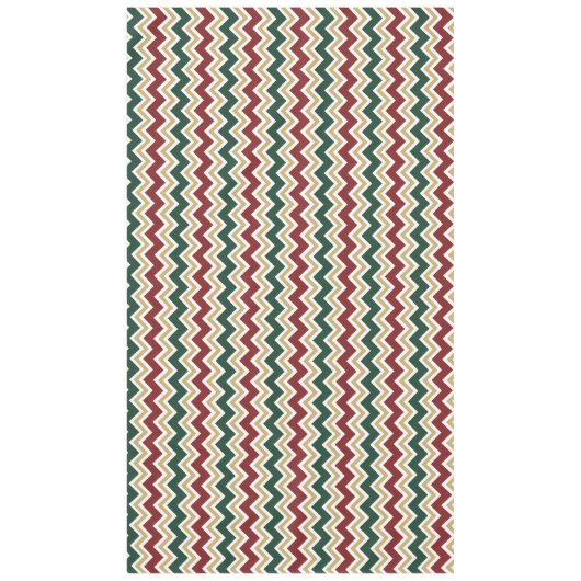 Nappe Motif Chevron blanc rouge vert (Devant)