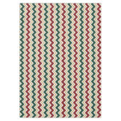 Nappe Motif Chevron blanc rouge vert (Devant)