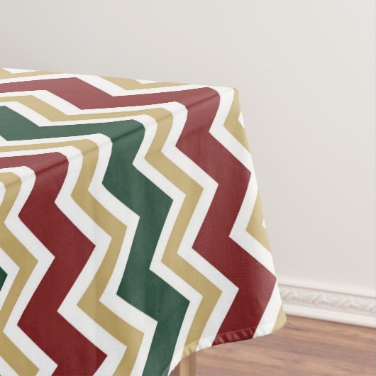 Nappe Motif Chevron blanc rouge vert (In Situ)