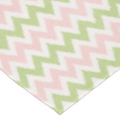 Nappe Motif chevron géométrique rose et vert chic (Angle)