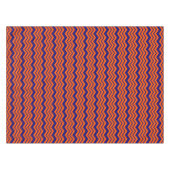 Nappe Motif chevron zigzag bleu orange (Devant (Horizontal))