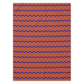 Nappe Motif chevron zigzag bleu orange (Devant)