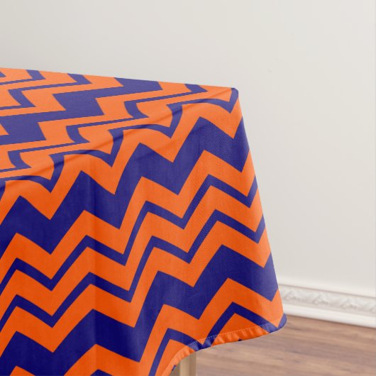 Nappe Motif chevron zigzag bleu orange (In Situ)