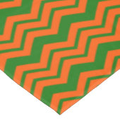 Nappe Motif chevron zigzag vert orange (Angle)