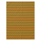 Nappe Motif chevron zigzag vert orange (Devant)