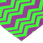 Nappe Motif chevron zigzag vert violet (Angle)