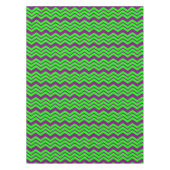 Nappe Motif chevron zigzag vert violet (Devant)