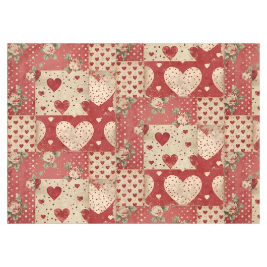 Nappe Motif Chic Red Patchwork (Devant (Horizontal))