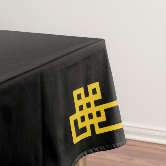 Nappe Motif chinois Motif or sur noir (In Situ)