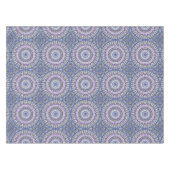 Nappe Motif circulaire géométrique Mandala bleu et viole (Devant (Horizontal))