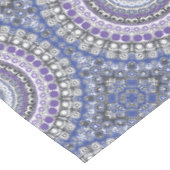 Nappe Motif circulaire géométrique Mandala bleu et viole (Angle)