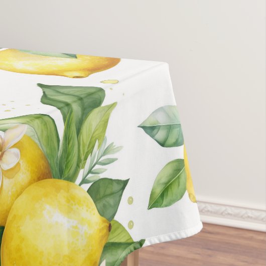 Nappe Motif citron, Fleurs de citron, Feuilles, Citrus (In Situ)