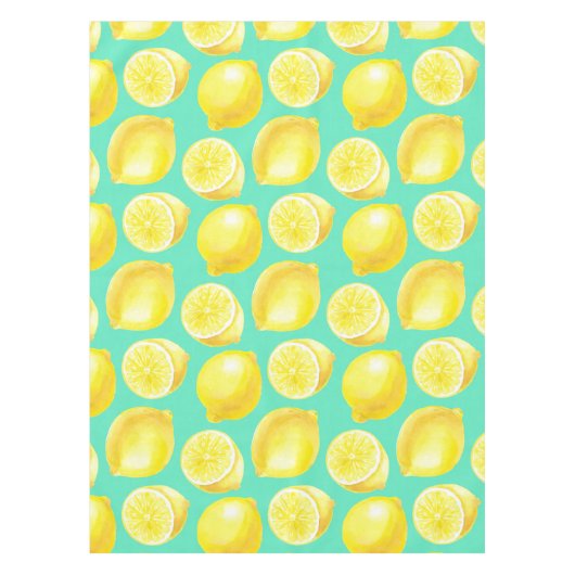 Nappe Motif citrons aquarelle (Devant)