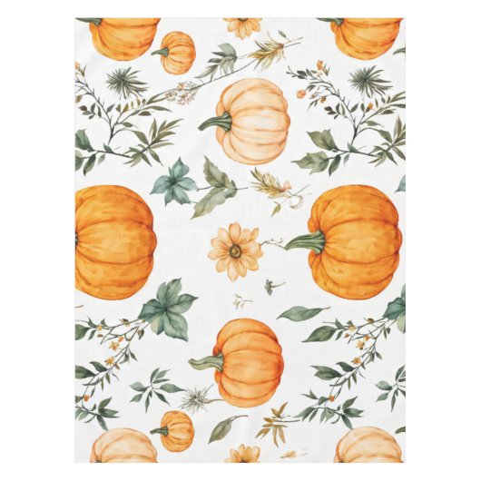 Nappe Motif Citrouille rustique (Devant)