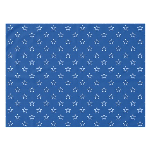 Nappe Motif classique moderne bleu & blanc étoiles (Devant (Horizontal))
