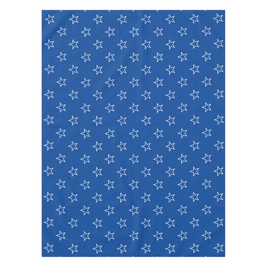 Nappe Motif classique moderne bleu & blanc étoiles (Devant)