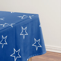 Motif classique moderne bleu & blanc étoiles
