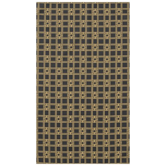 Nappe Motif clé grec en or noir de luxe (Devant)