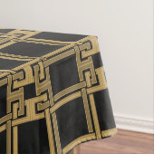 Nappe Motif clé grec en or noir de luxe (In Situ)