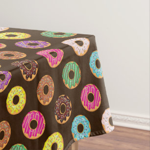 Nappe Motif coloré de beigne au chocolat
