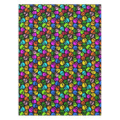 Nappe Motif coloré de crânes dans le noir (Devant)
