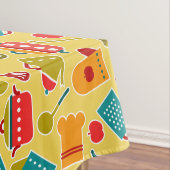 Nappe Motif coloré des ustensiles de cuisine (In Situ)