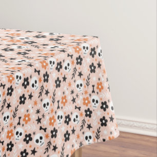Nappe Motif crâne de fleurs
