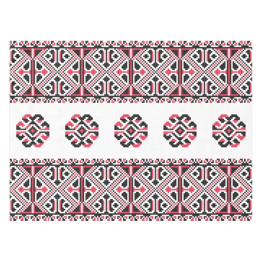 Nappe Motif croix rouge et noir original (Devant (Horizontal))