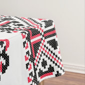 Nappe Motif croix rouge et noir original (In Situ)