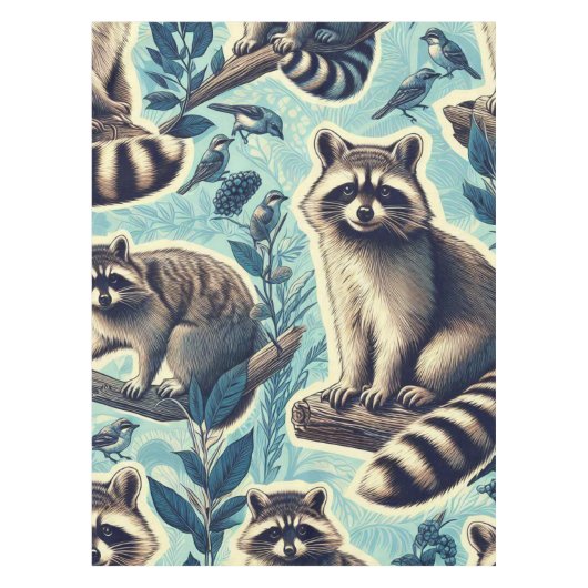 Nappe Motif Cute Racoon (Devant)