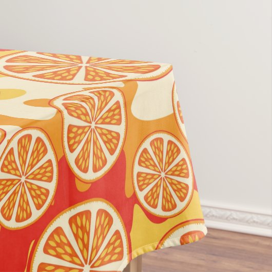 Nappe Motif d'agrumes oranges rétro (In Situ)