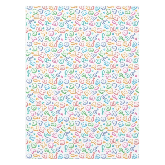 Nappe motif d'alphabet (Devant)