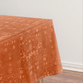 Nappe Motif damassé élégant orange profond (In Situ)