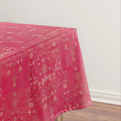 Nappe Motif damassé élégant rose profond (In Situ)